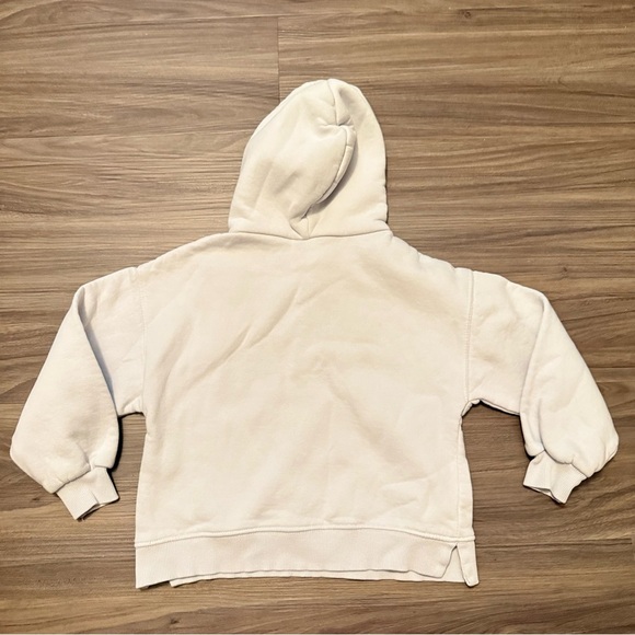 Zara Disney Cream Hoodie with Mickey Mouse Sequins Design size 7 - Picture 2 of 6